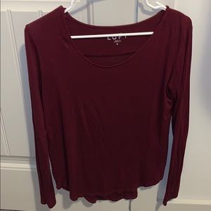 Ann Taylor Loft red long sleeve. Super comfy